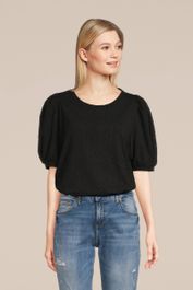 Freequent top fqmalle van gerecycled polyester zwart