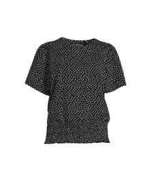 Freequent top met stippen zwart/wit