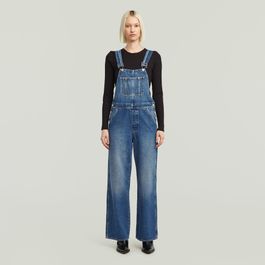 G-star denim straight high waist tuinbroek