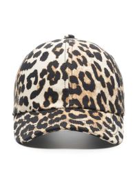 Ganni pet met luipaardprint - beige