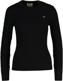 Gant gebreide trui stretch cotton cable c-neck