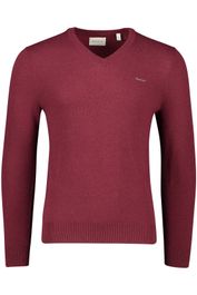 Rode Gant trui rood v-hals normale fit