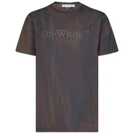 Gebroken wit bookish land slim-fit benzine t-shirt