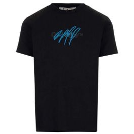 Gebroken wit bounce cross off design slim-fit zwart t-shirt