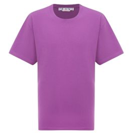 Gebroken wit diag tab oversized fit paars t-shirt