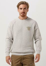 Gebroken wit pme legend trui r-neck knit sweat combination