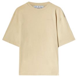 Gebroken wit scribble carry over skate fit ivoorbeige t-shirt