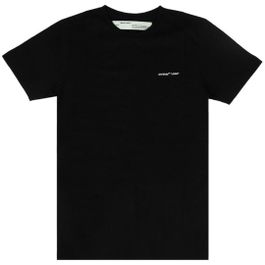 Gebroken wit slim-fit zwart t-shirt met klein logo