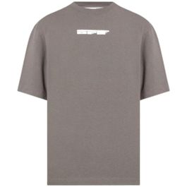 Gebroken wit teddypijllogo over skate-fit stalen ijzeren t-shirt
