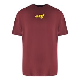 Gebroken wit thunder stabiel oversized bordeaux t-shirt