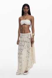 Gehaakte wikkelrok met mandala's - white - u