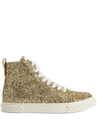 Giuseppe zanotti eco-blabber high-top sneakers - goud