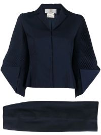 Givenchy pre-owned 1990 tweedelig mantelpak - blauw