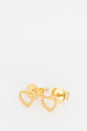 Gold plated hartjes oorbellen