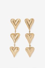 Gold plated hartjes oorbellen