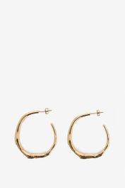 Gold plated irregular hoops