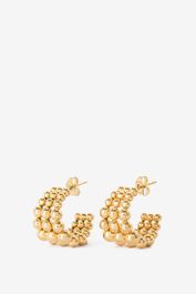 Gold plated oorbellen met bolletjes