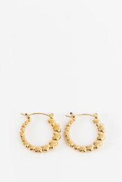 Gold plated oorbellen met hartjes