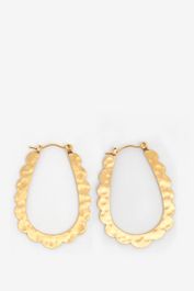 Gold plated ovale oorbellen