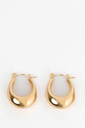 Gold plated ronde oorbellen
