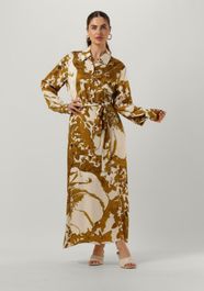 Gouden vanilia maxi jurk printed dress