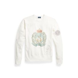Graphic crest fleece sweatshirt