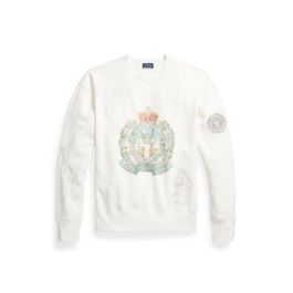 Graphic crest fleece sweatshirt