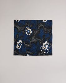 Graphic floral print scarf