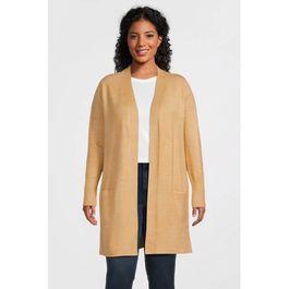 Great looks gebreide halflange vest beige