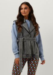 Grijze colourful rebel gilet yalou denim gilet