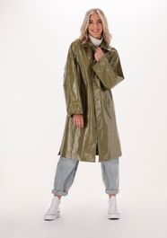 Groene calvin klein regenjas coated long jacket