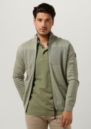 Groene vanguard vest zip jacket cotton melange