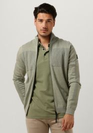 Groene vanguard vest zip jacket cotton melange