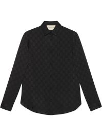 Gucci blouse met gg print - zwart
