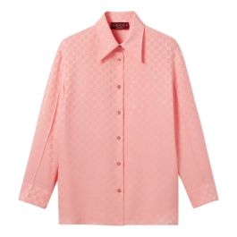 Gucci, dames, blouses & shirts, roze, maat: s zijde,