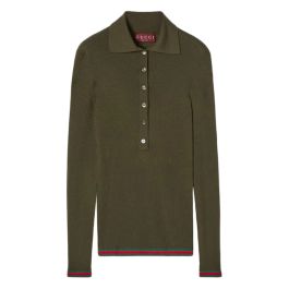 Gucci, dames, truien, groen, maat: l zijde,