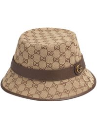 Gucci gg fedora hoed van canvas - beige