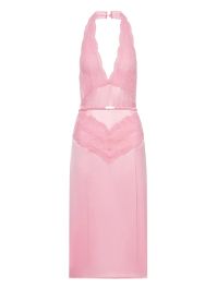 Gucci halterjurk met kanten vlak - roze