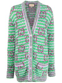 Gucci intarsia vest - groen