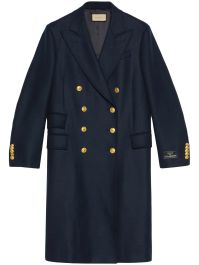Gucci jas met dubbele rij knopen - blauw