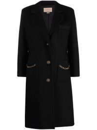 Gucci jas met enkele rij knopen - zwart