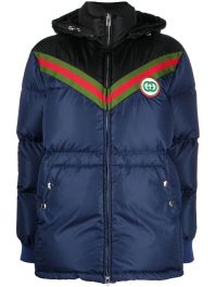 Gucci jas met logopatch - blauw