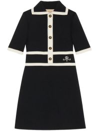 Gucci jurk met contrasterende afwerking - zwart