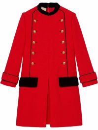 Gucci jurk met fluwelen afwerking - rood