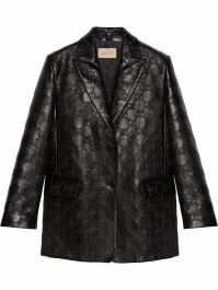 Gucci leren blazer - zwart
