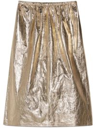 Gucci metallic midi-rok - goud
