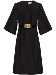 Gucci midi-jurk met ceintuur - zwart