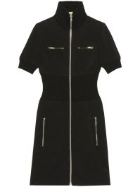 Gucci mini-jurk met hoge hals - zwart
