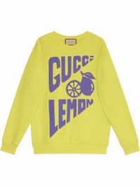 Gucci sweater met logoprint - geel