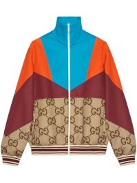 Gucci trainingsjack met colourblocking - beige